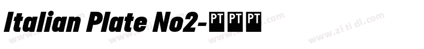 Italian Plate No2字体转换